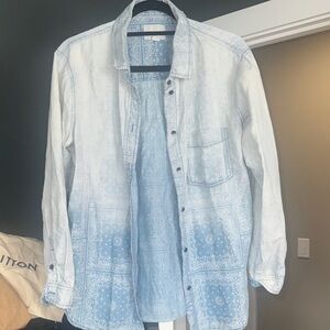 American Eagle Outfitters Blue Patterned Shirt